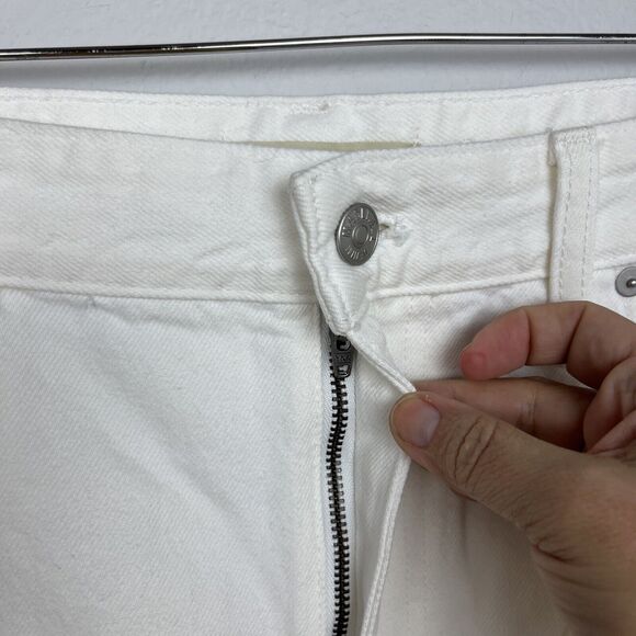 Madewell Shorts Womens Size 32 W Relaxed Denim White Cut Off NWT MSRP $78 - Picture 10 of 14